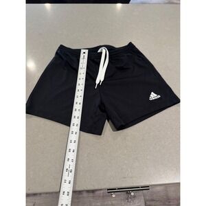 Adidas Kids Black Athletic Soccer Shorts with Drawstring Size S‎